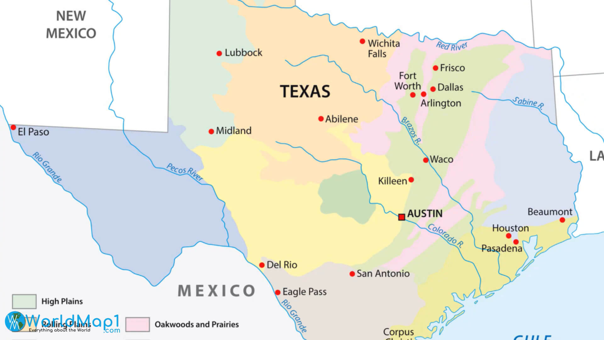 Texas Political Map